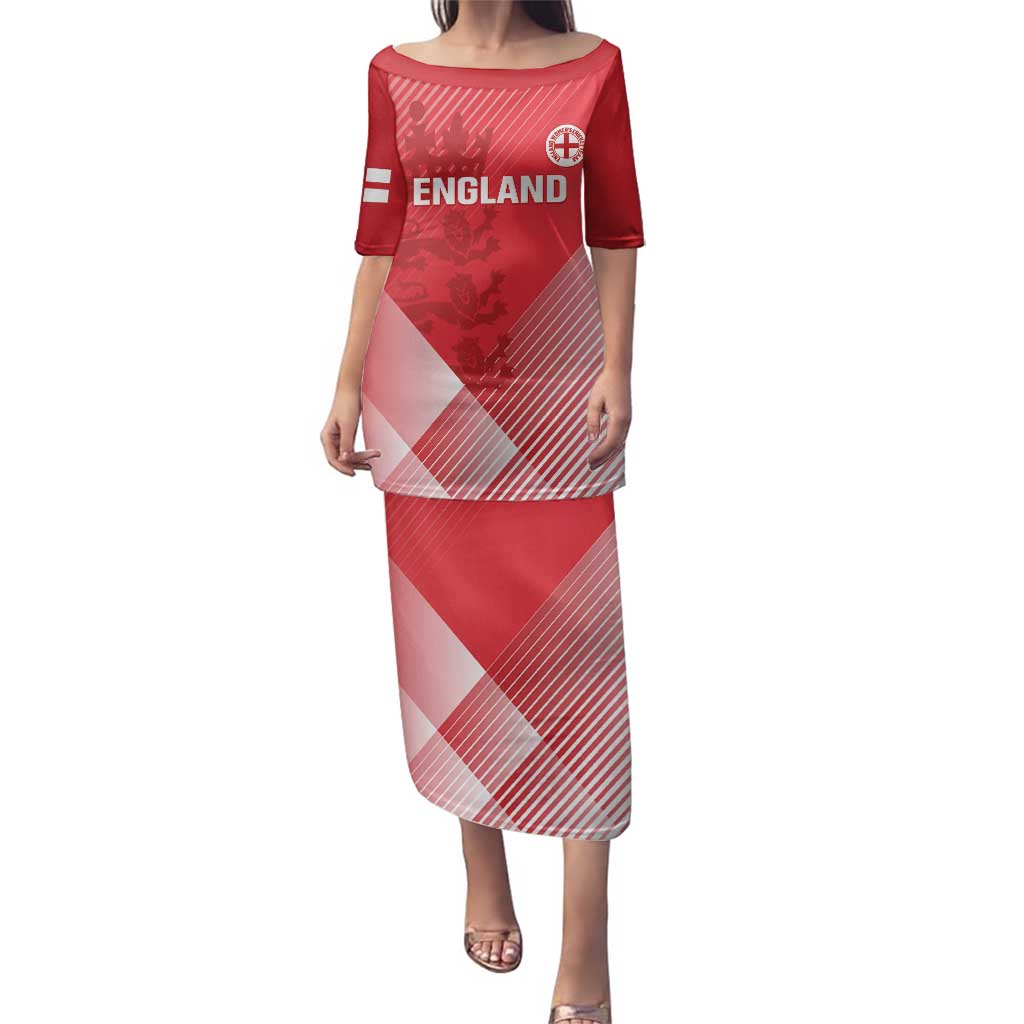 Custom England Cricket Family Matching Puletasi and Hawaiian Shirt Go Champions Sporty Style