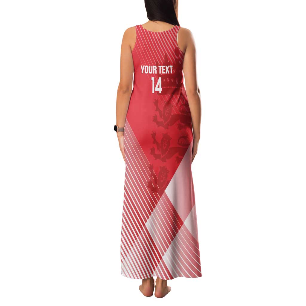 Custom England Cricket Family Matching Tank Maxi Dress and Hawaiian Shirt Go Champions Sporty Style