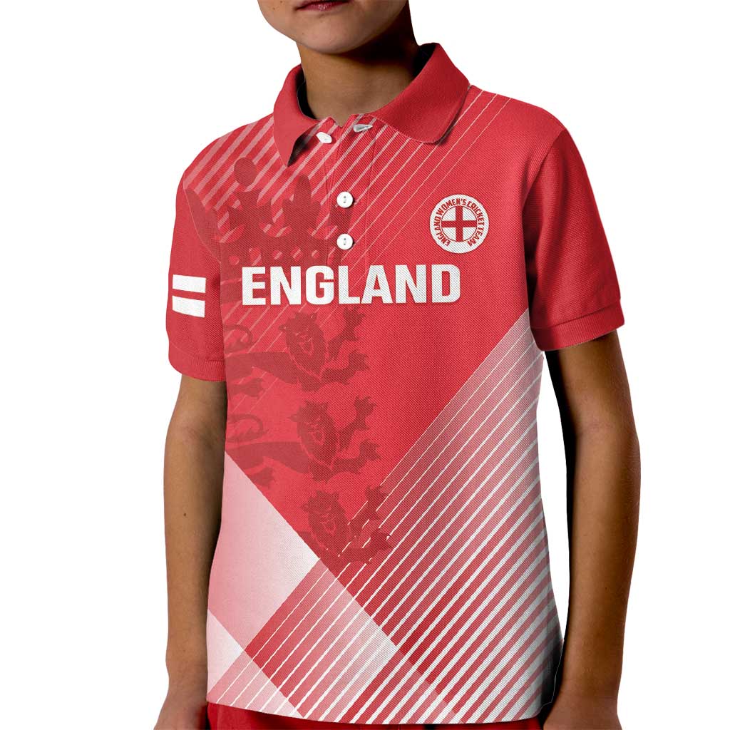 Custom England Cricket Kid Polo Shirt Go Champions Sporty Style - Vibe Hoodie Shop