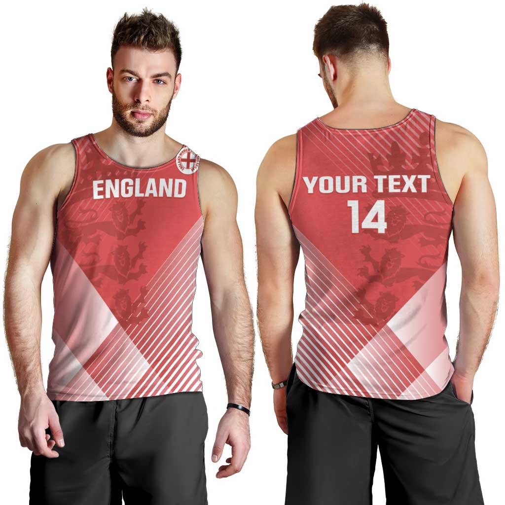 Custom England Cricket Men Tank Top Go Champions Sporty Style - Vibe Hoodie Shop