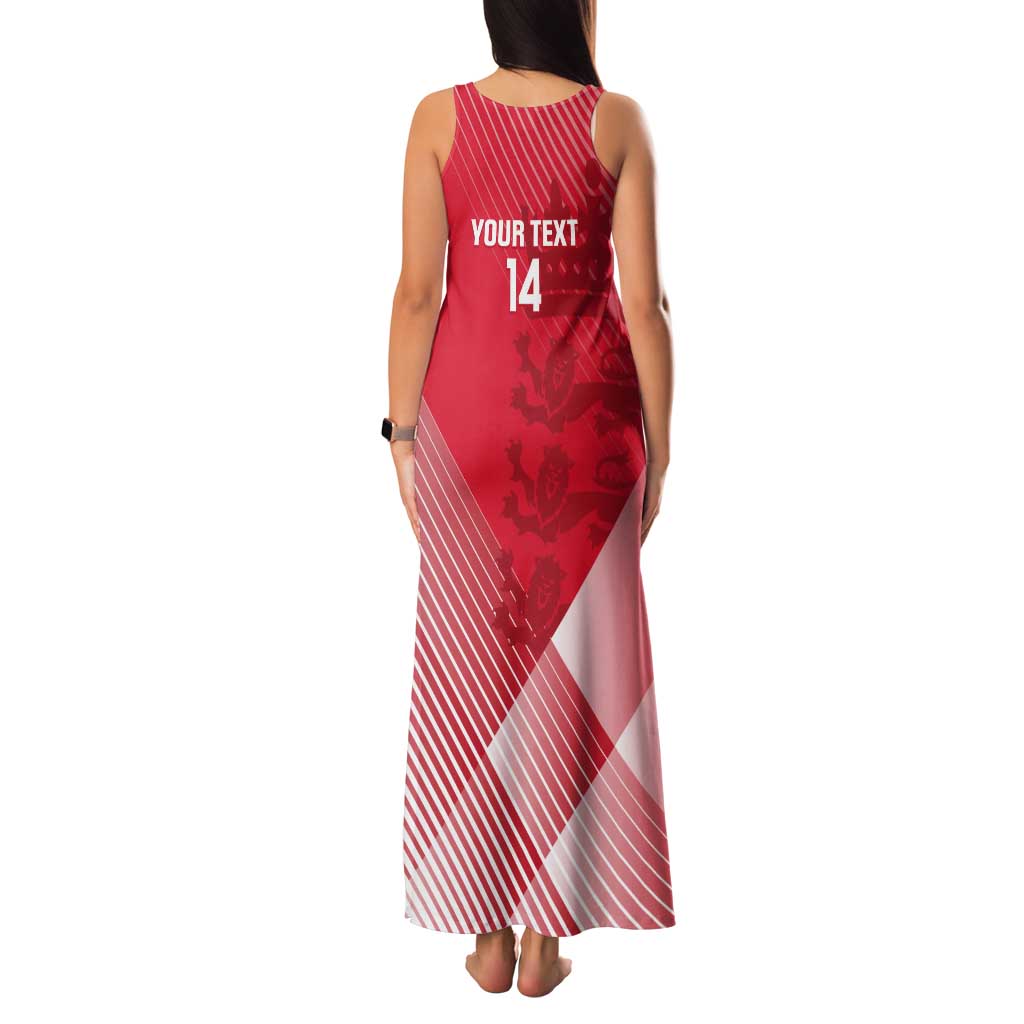 Custom England Cricket Tank Maxi Dress Go Champions Sporty Style