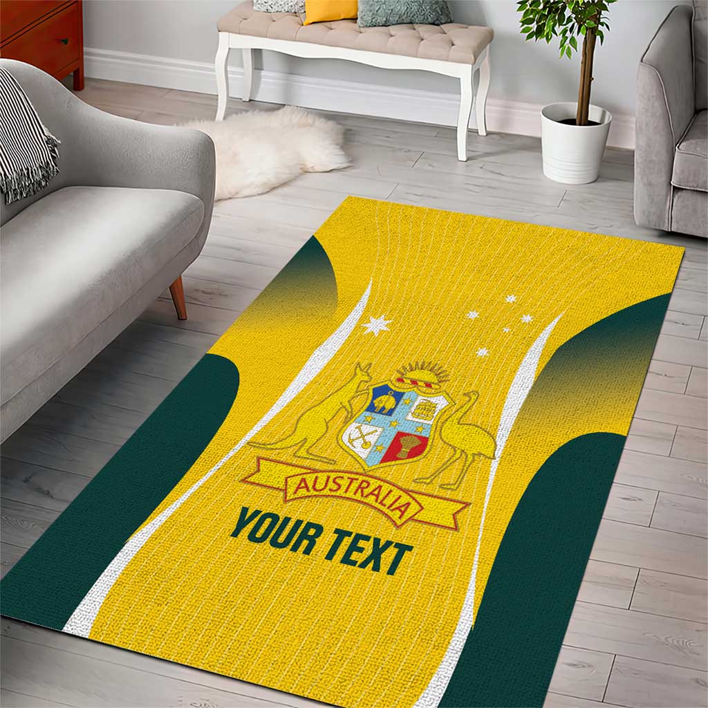 Custom Australia Cricket Area Rug Go Champions Aussie - Vibe Hoodie Shop