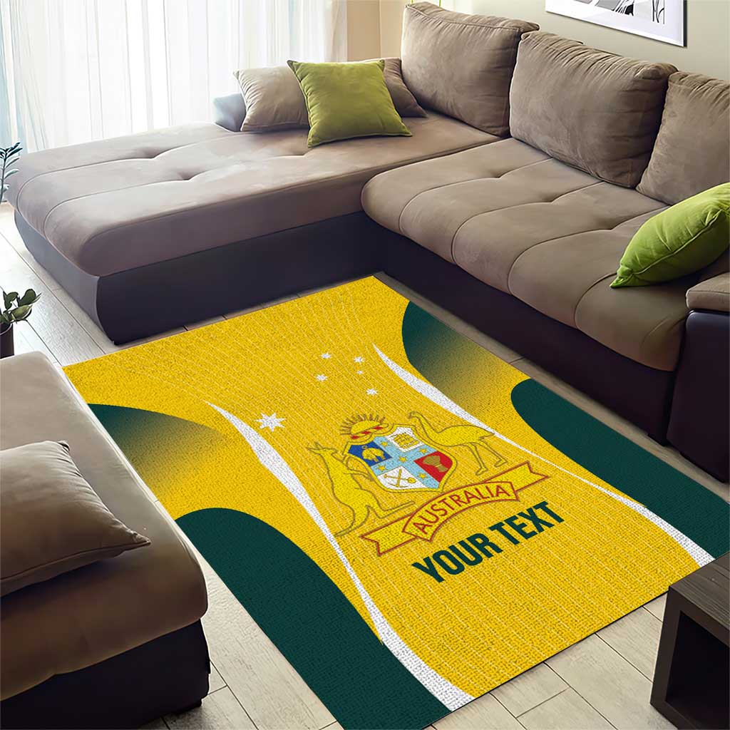 Custom Australia Cricket Area Rug Go Champions Aussie - Vibe Hoodie Shop