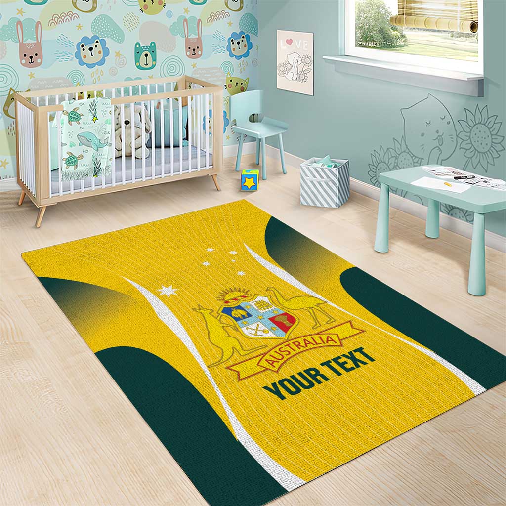 Custom Australia Cricket Area Rug Go Champions Aussie - Vibe Hoodie Shop