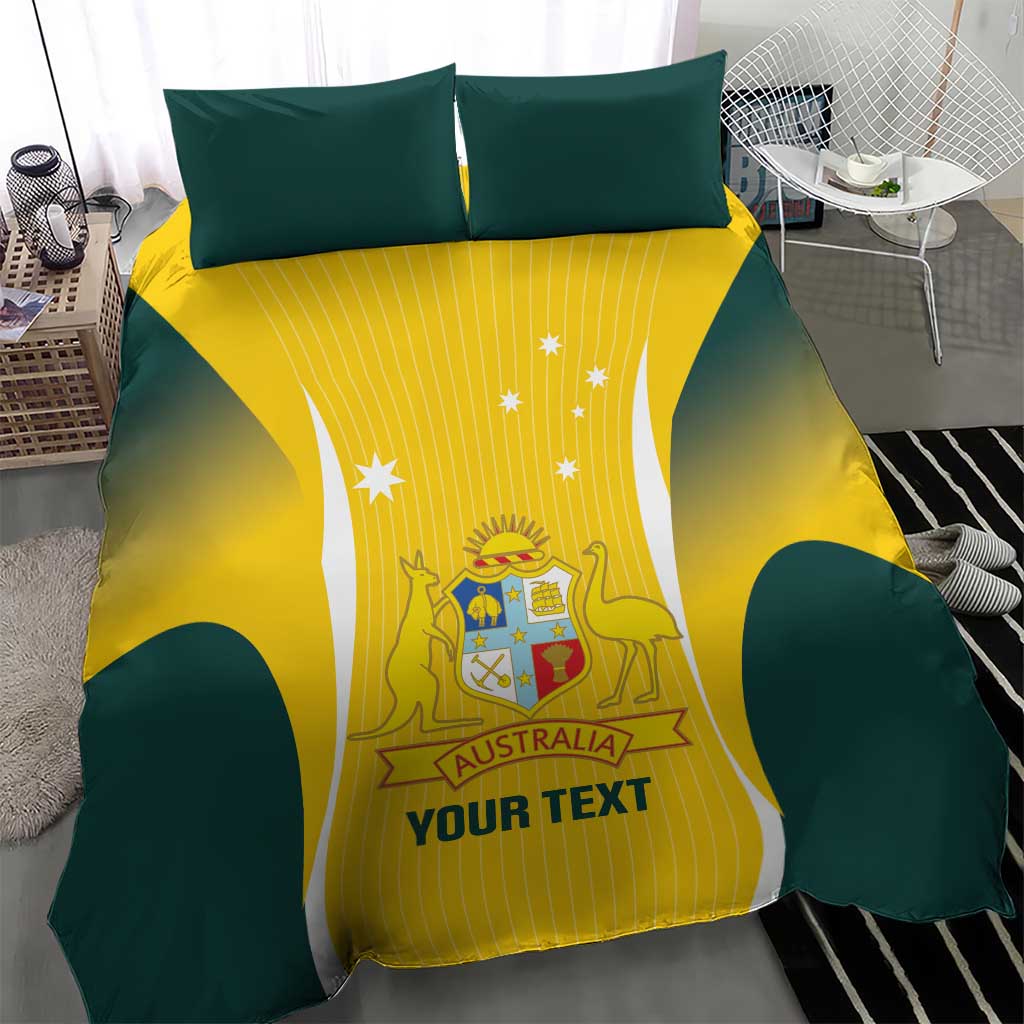 Custom Australia Cricket Bedding Set Go Champions Aussie - Vibe Hoodie Shop