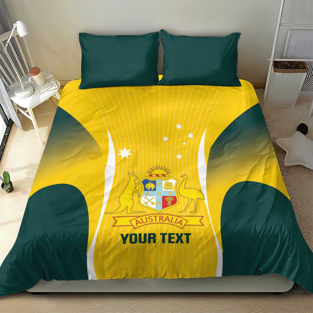 Custom Australia Cricket Bedding Set Go Champions Aussie - Vibe Hoodie Shop