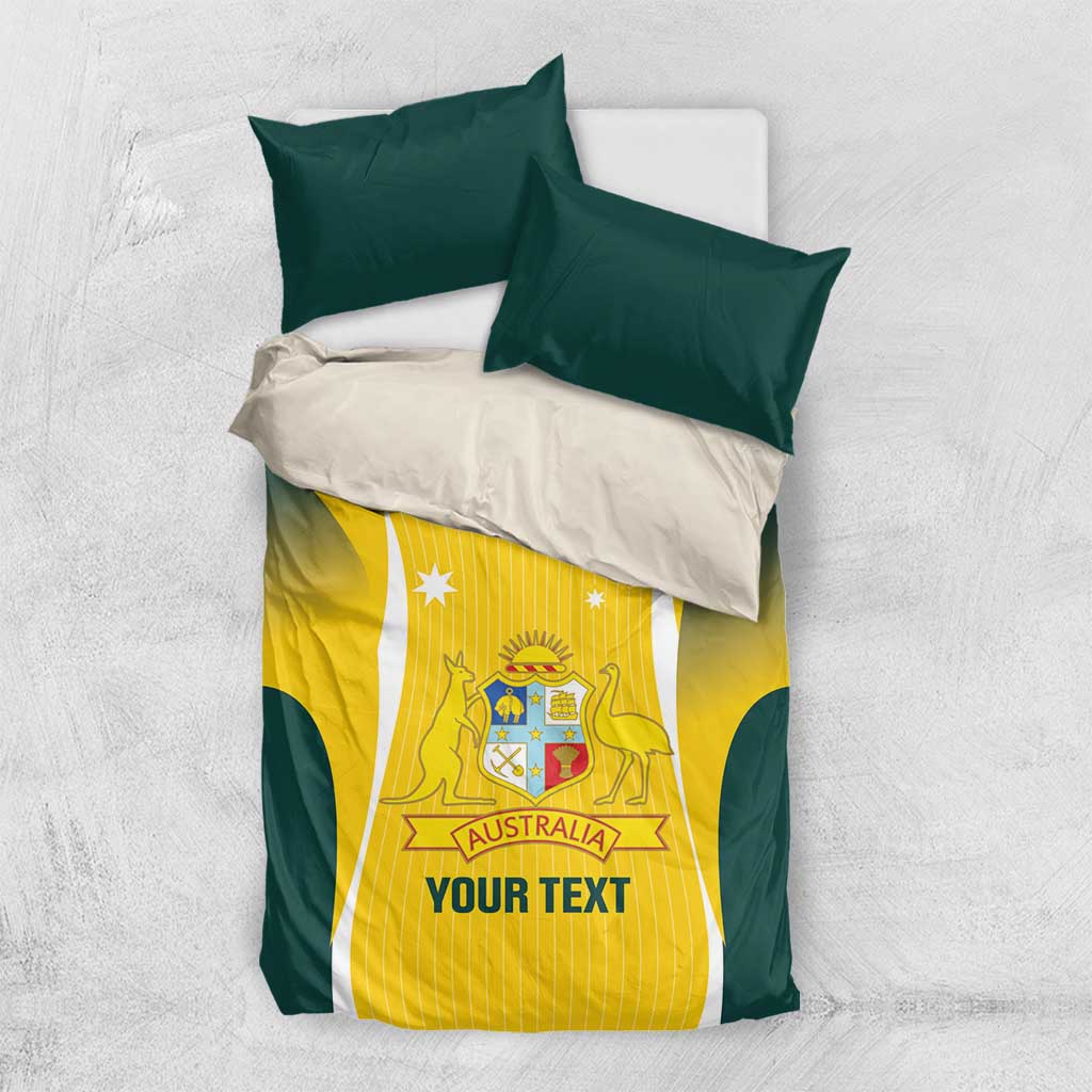 Custom Australia Cricket Bedding Set Go Champions Aussie - Vibe Hoodie Shop