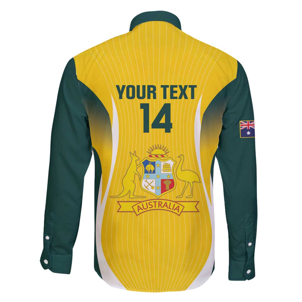 Custom Australia Cricket Family Matching Long Sleeve Bodycon Dress and Hawaiian Shirt Go Champions Aussie