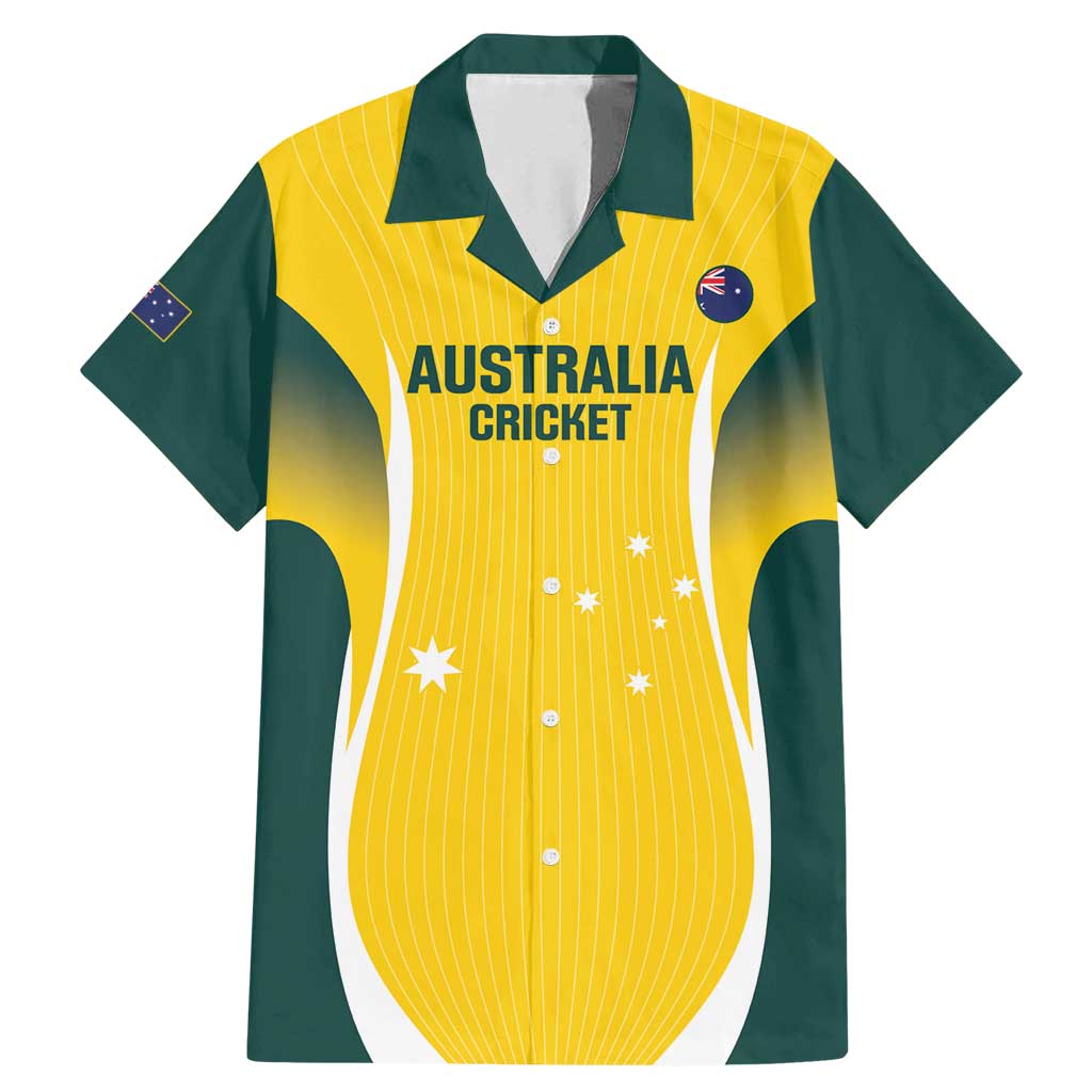 Custom Australia Cricket Family Matching Mermaid Dress and Hawaiian Shirt Go Champions Aussie