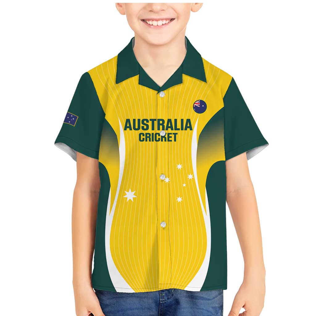 Custom Australia Cricket Family Matching Mermaid Dress and Hawaiian Shirt Go Champions Aussie