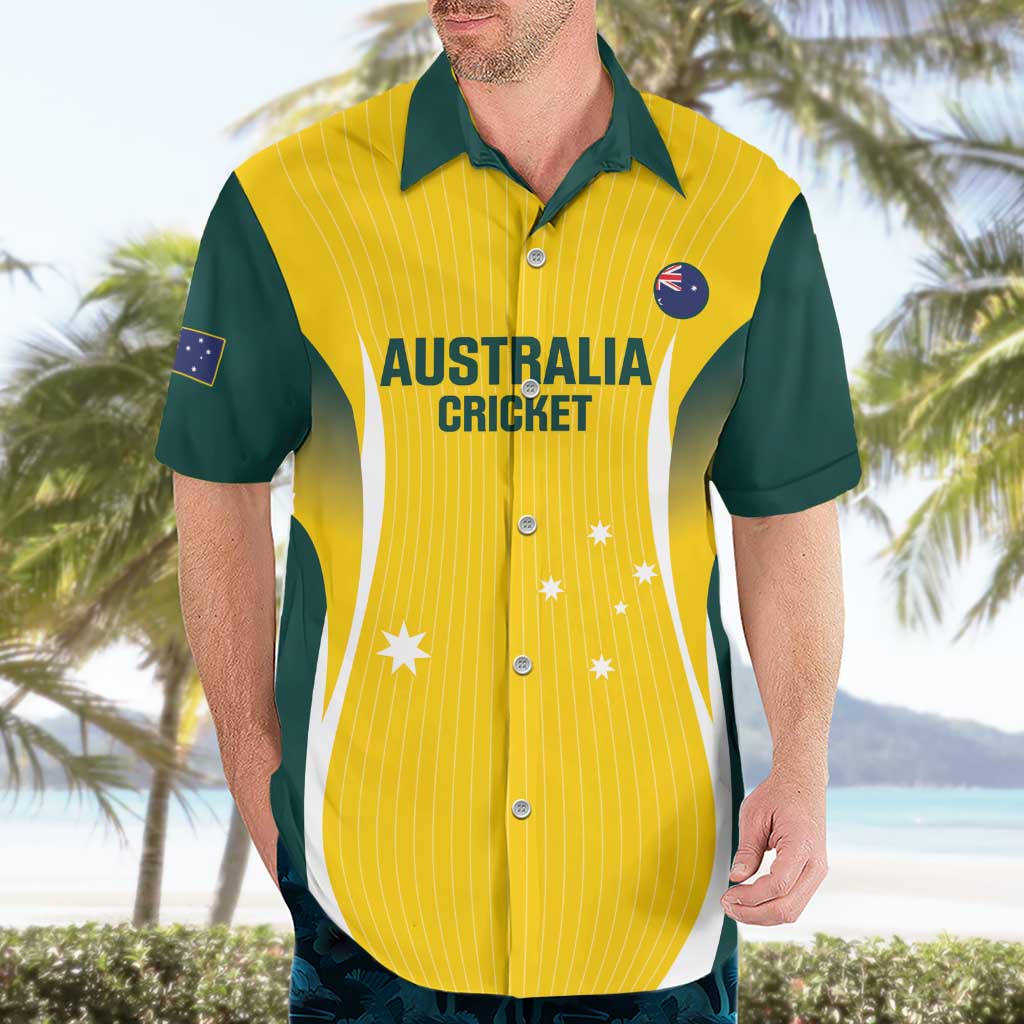 Custom Australia Cricket Hawaiian Shirt Go Champions Aussie - Vibe Hoodie Shop