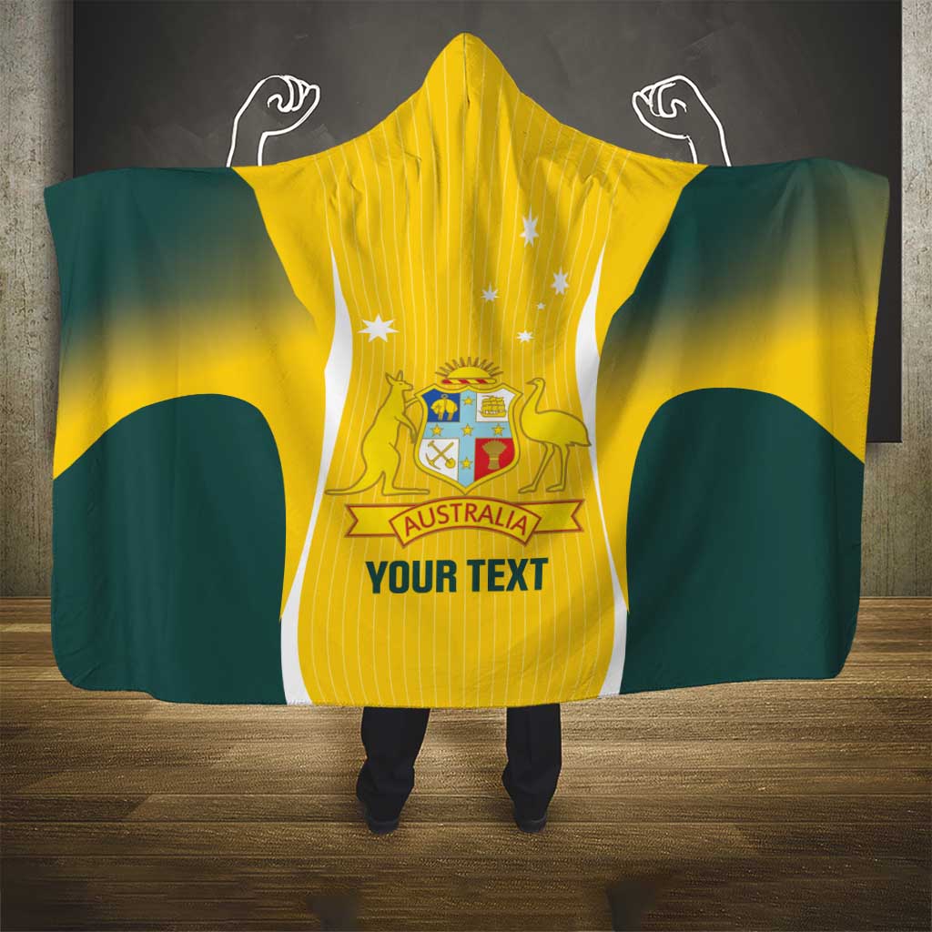 Custom Australia Cricket Hooded Blanket Go Champions Aussie