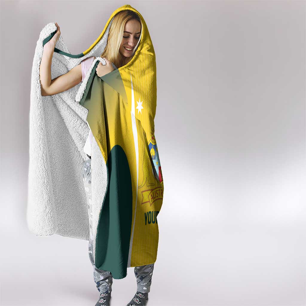 Custom Australia Cricket Hooded Blanket Go Champions Aussie