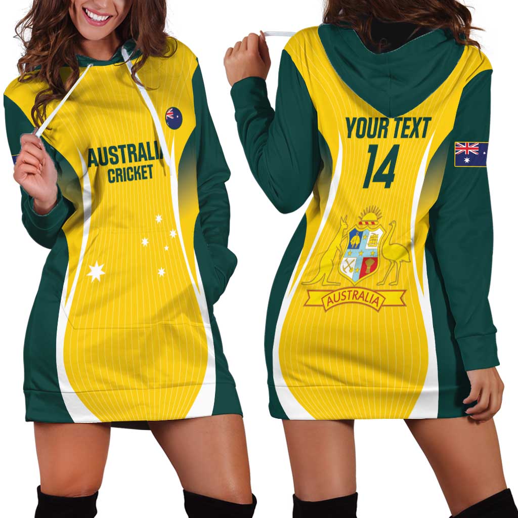 Custom Australia Cricket Hoodie Dress Go Champions Aussie - Vibe Hoodie Shop