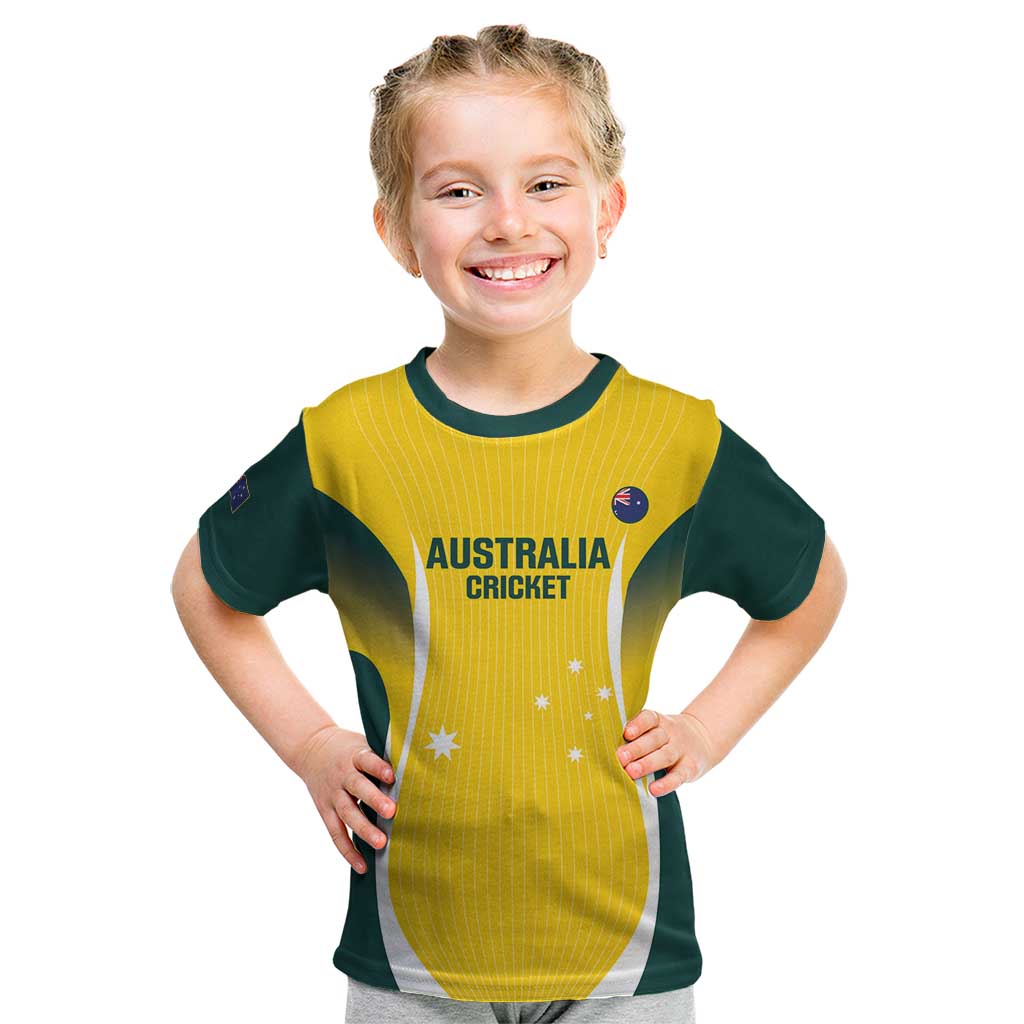 Custom Australia Cricket Kid T Shirt Go Champions Aussie - Vibe Hoodie Shop