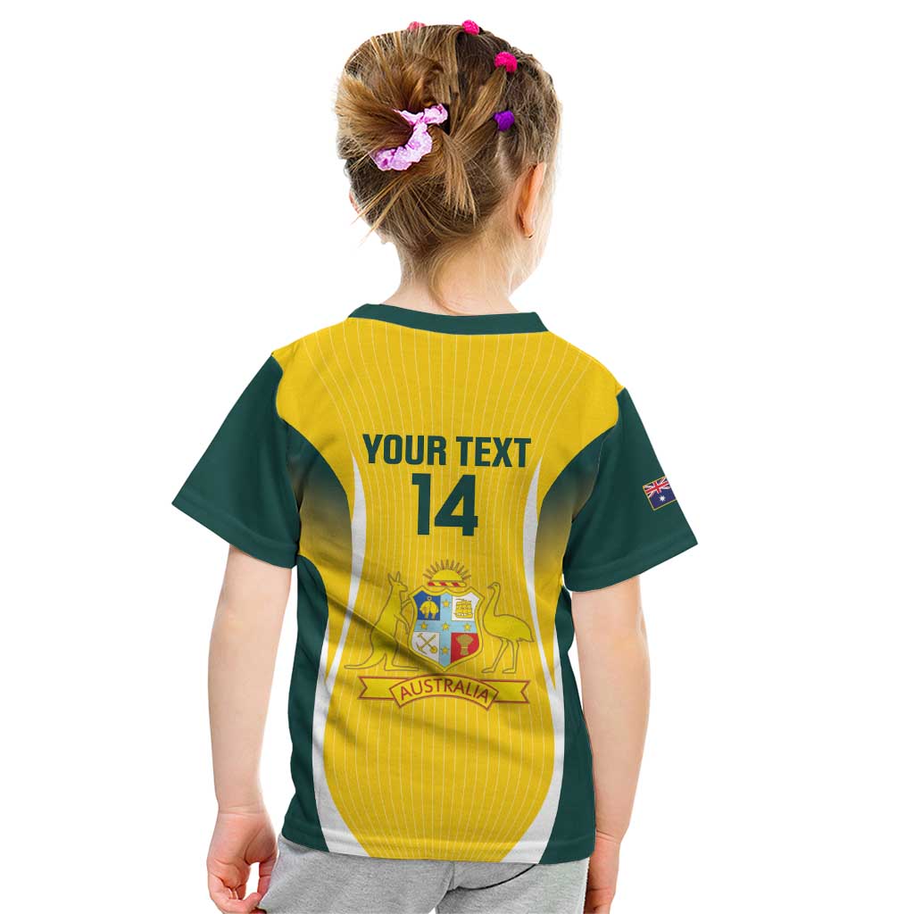 Custom Australia Cricket Kid T Shirt Go Champions Aussie - Vibe Hoodie Shop