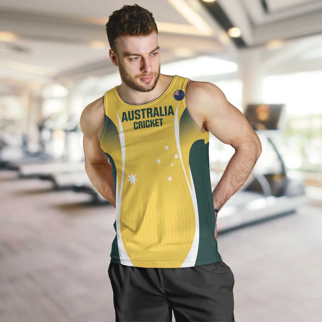 Custom Australia Cricket Men Tank Top Go Champions Aussie - Vibe Hoodie Shop