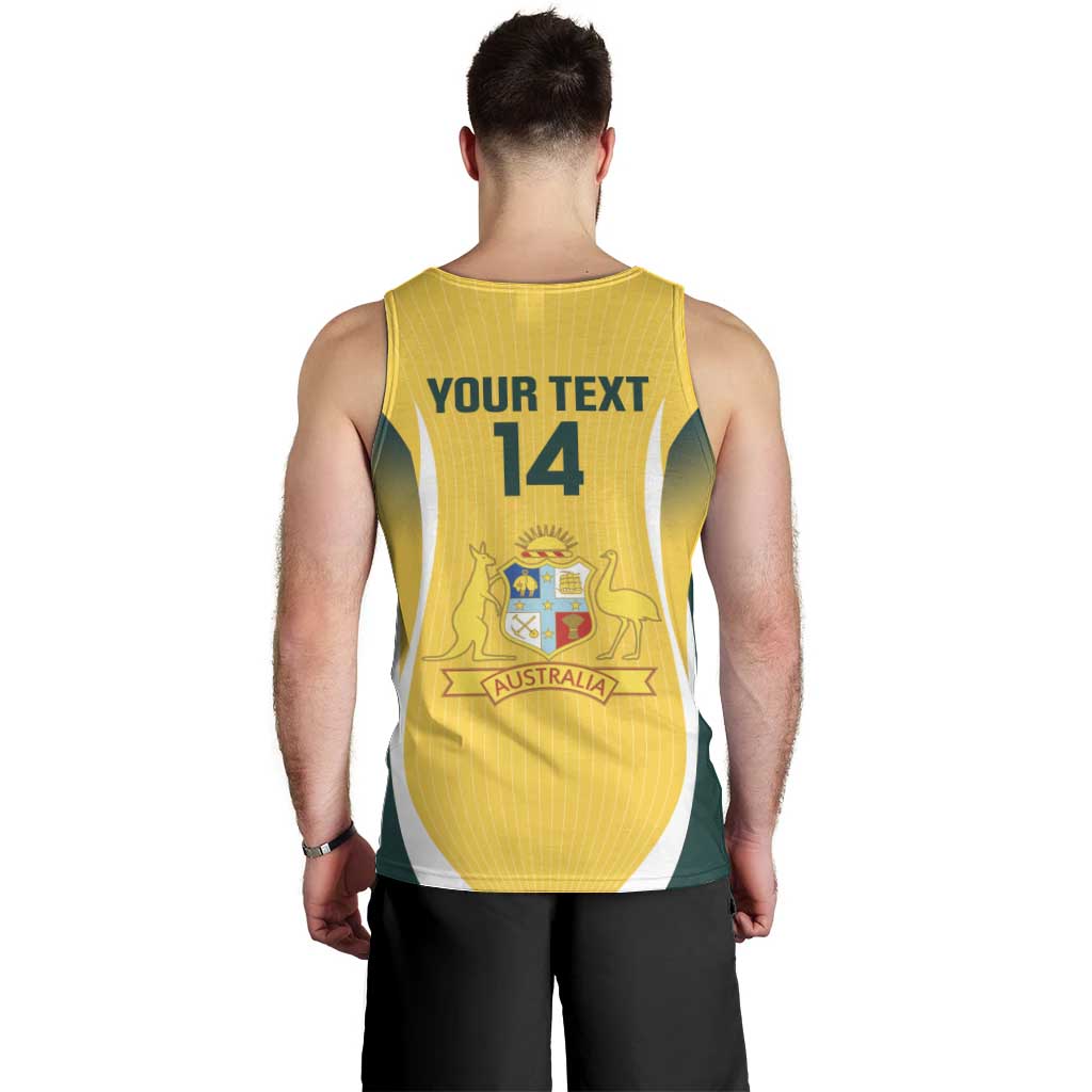 Custom Australia Cricket Men Tank Top Go Champions Aussie - Vibe Hoodie Shop