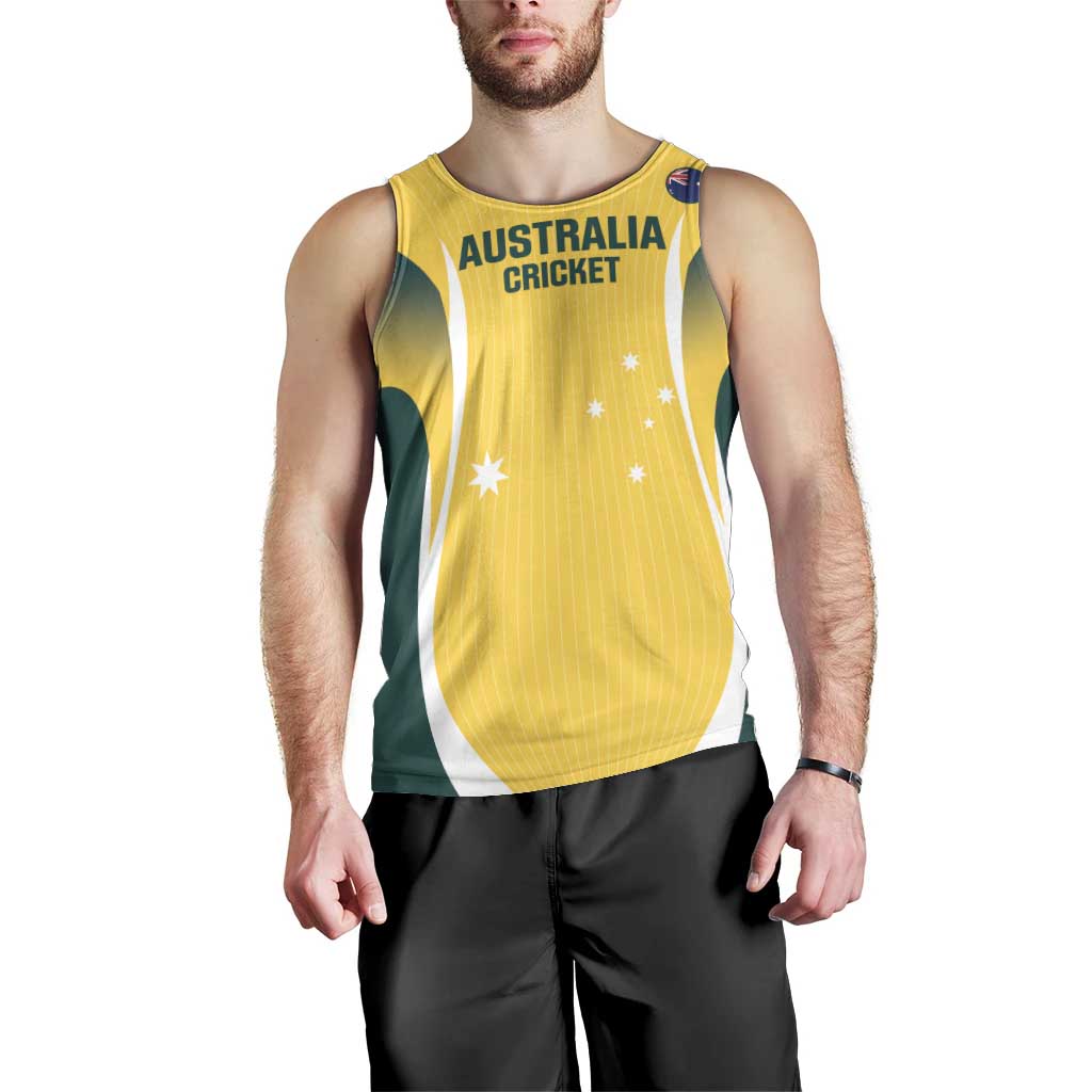 Custom Australia Cricket Men Tank Top Go Champions Aussie - Vibe Hoodie Shop