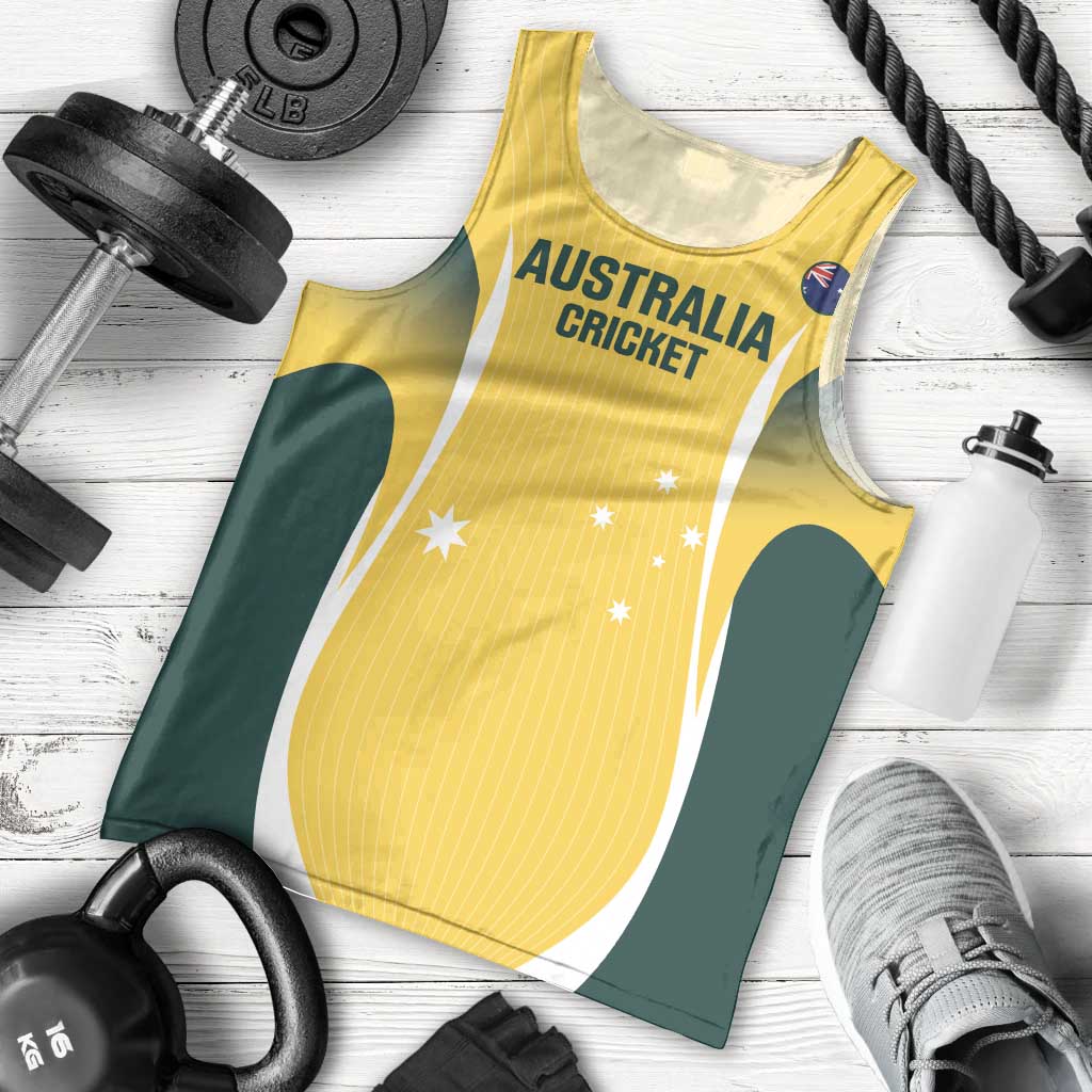 Custom Australia Cricket Men Tank Top Go Champions Aussie - Vibe Hoodie Shop