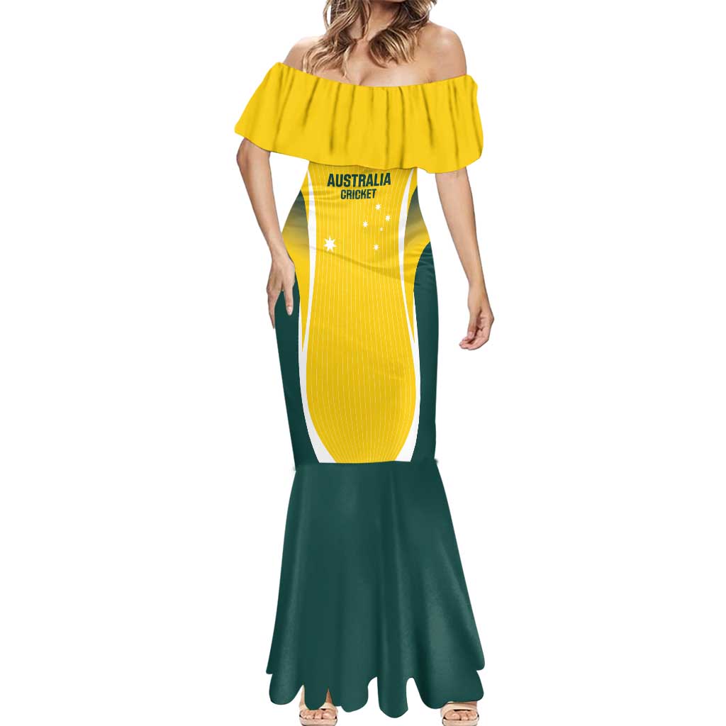 Custom Australia Cricket Mermaid Dress Go Champions Aussie