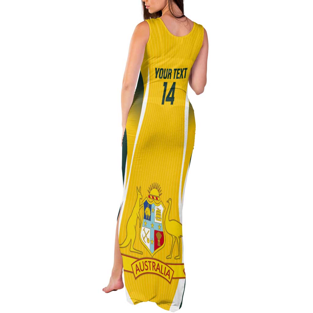 Custom Australia Cricket Tank Maxi Dress Go Champions Aussie