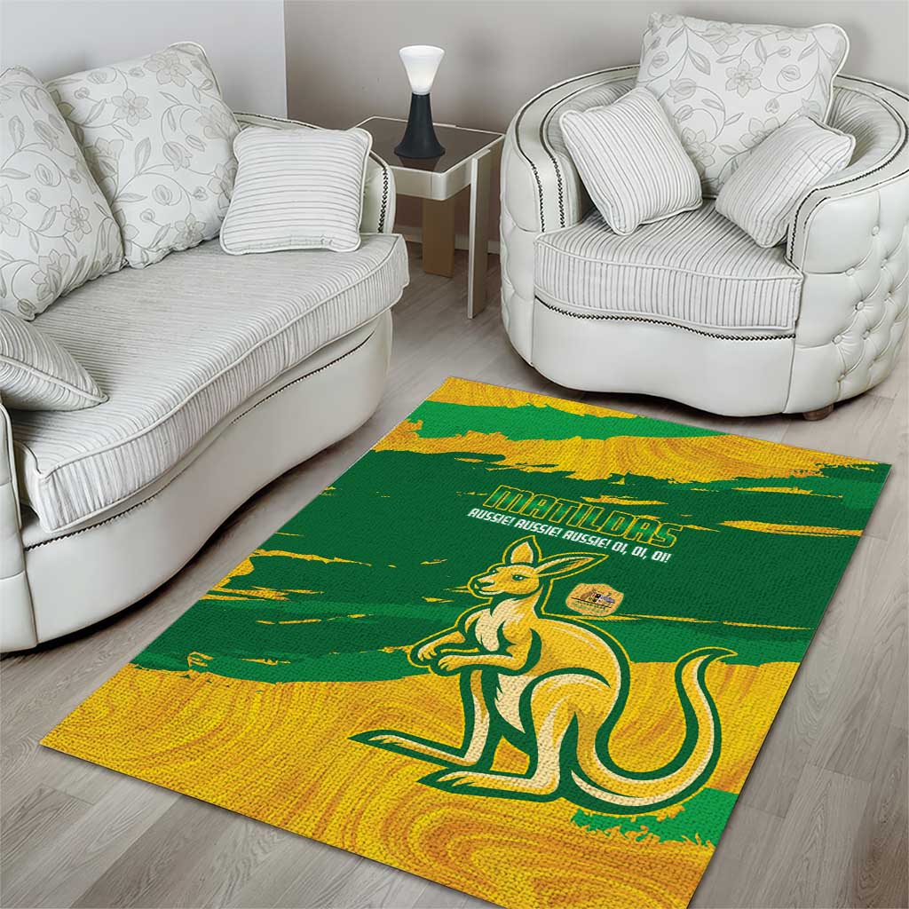 Australia Soccer Area Rug 2025 Go Matildas Marble Grunge Style - Vibe Hoodie Shop