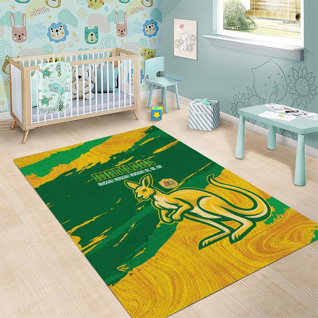 Australia Soccer Area Rug 2025 Go Matildas Marble Grunge Style - Vibe Hoodie Shop