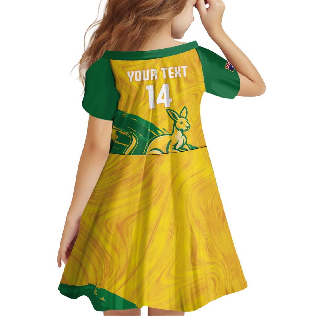 Custom Australia Soccer Family Matching Mermaid Dress and Hawaiian Shirt 2025 Go Matildas Marble Grunge Style