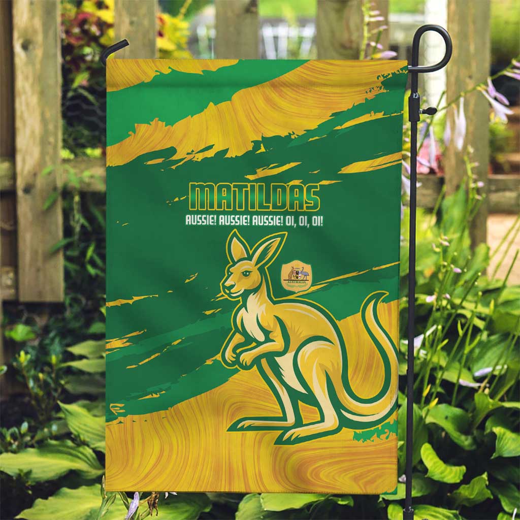 Australia Soccer Garden Flag 2025 Go Matildas Marble Grunge Style - Vibe Hoodie Shop
