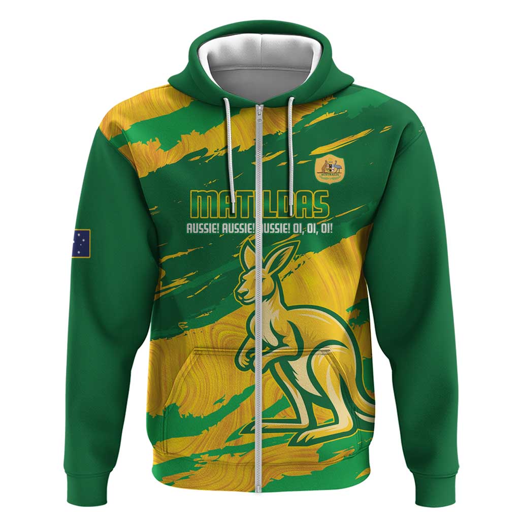 Custom Australia Soccer Hoodie 2025 Go Matildas Marble Grunge Style - Vibe Hoodie Shop