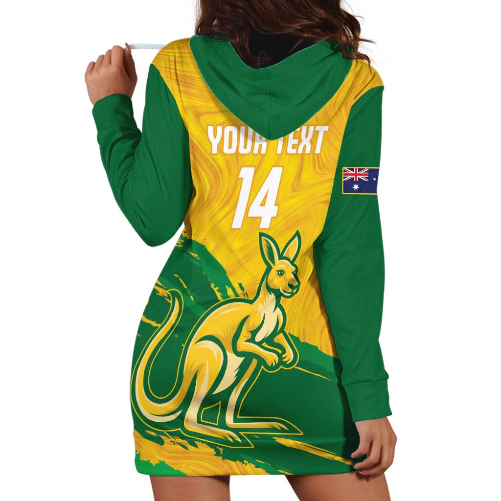 Custom Australia Soccer Hoodie Dress 2025 Go Matildas Marble Grunge Style - Vibe Hoodie Shop