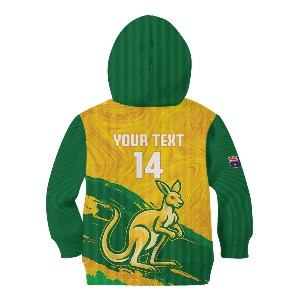 Custom Australia Soccer Kid Hoodie 2025 Go Matildas Marble Grunge Style - Vibe Hoodie Shop