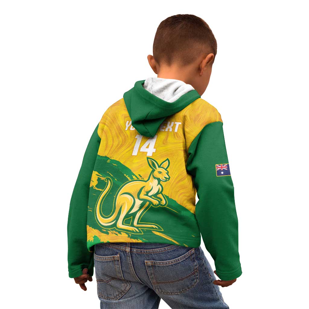 Custom Australia Soccer Kid Hoodie 2025 Go Matildas Marble Grunge Style - Vibe Hoodie Shop