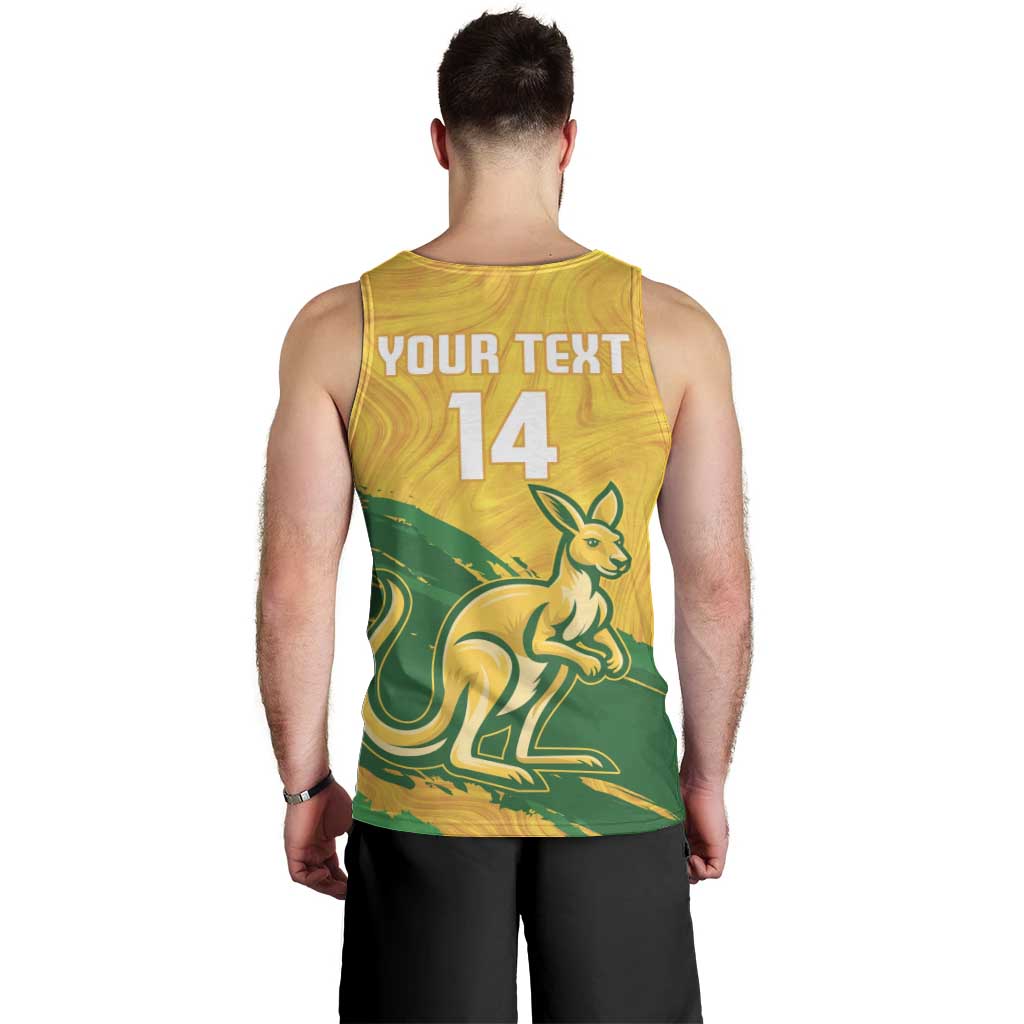 Custom Australia Soccer Men Tank Top 2025 Go Matildas Marble Grunge Style - Vibe Hoodie Shop