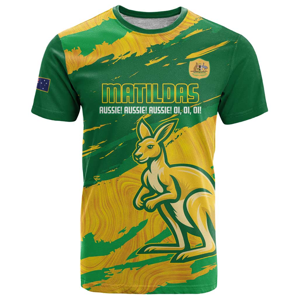 Custom Australia Soccer T Shirt 2025 Go Matildas Marble Grunge Style - Vibe Hoodie Shop