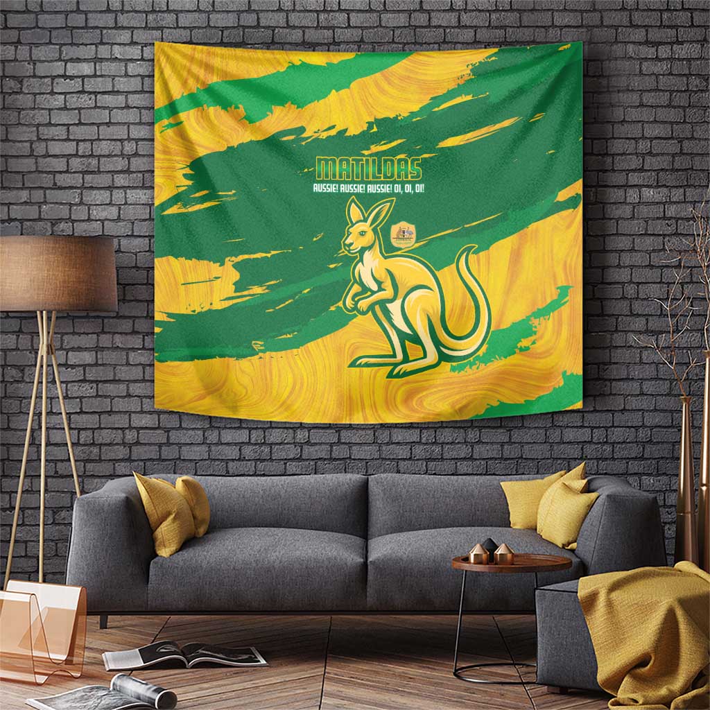 Australia Soccer Tapestry 2025 Go Matildas Marble Grunge Style - Vibe Hoodie Shop