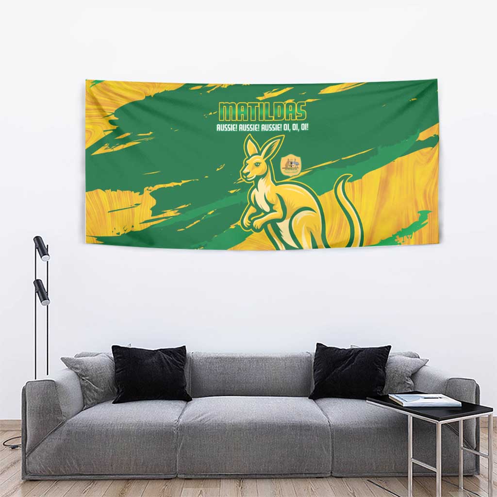 Australia Soccer Tapestry 2025 Go Matildas Marble Grunge Style - Vibe Hoodie Shop