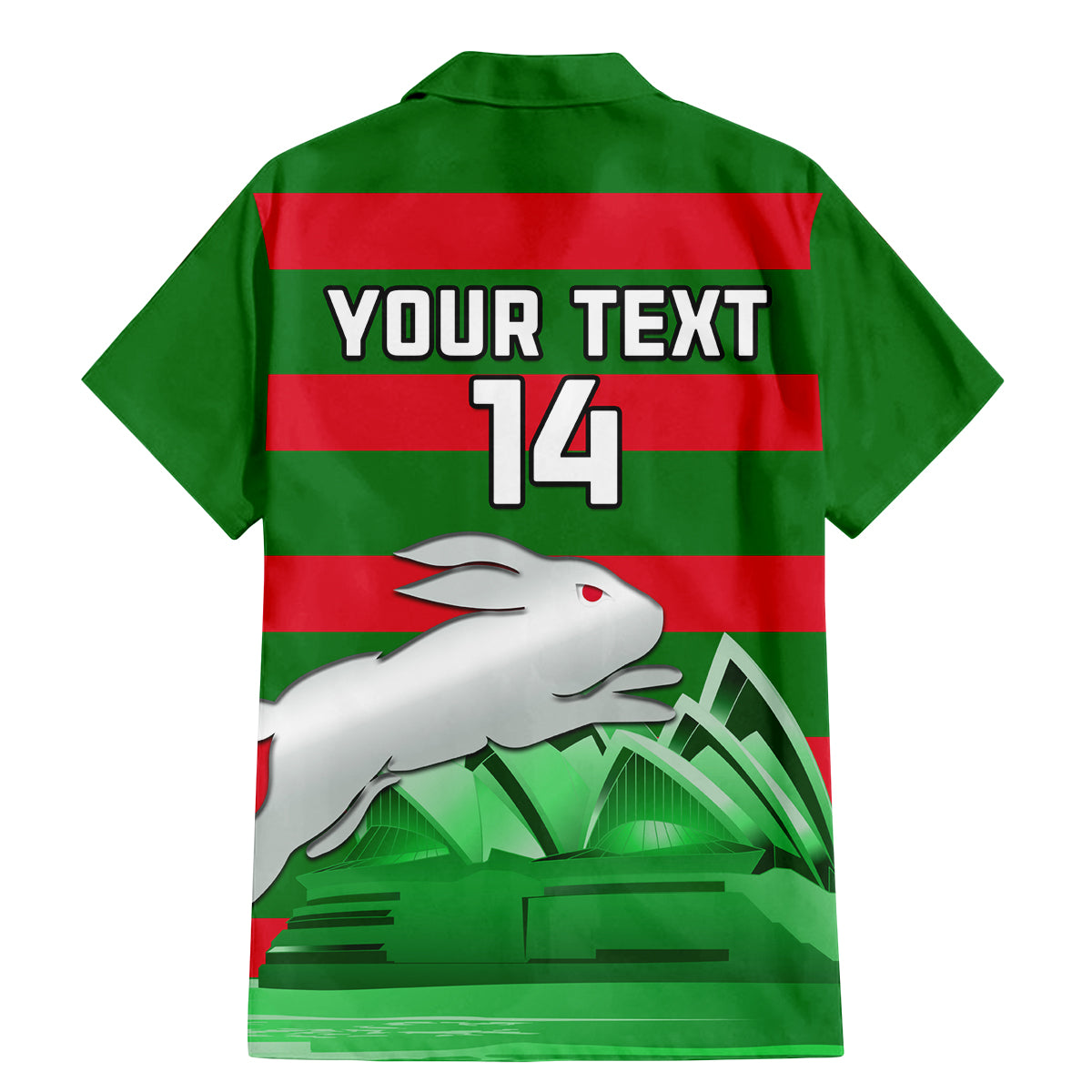 Custom Australia Day Rabbitohs Family Matching Mermaid Dress and Hawaiian Shirt NRL 2024 Sydney Opera House With Map