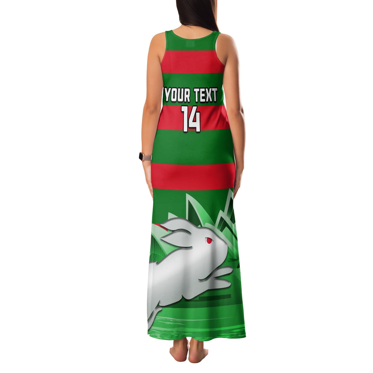 Custom Australia Day Rabbitohs Family Matching Tank Maxi Dress and Hawaiian Shirt NRL 2024 Sydney Opera House With Map