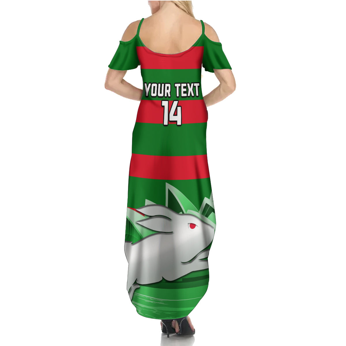 Custom Australia Day Rabbitohs Summer Maxi Dress NRL 2024 Sydney Opera House With Map