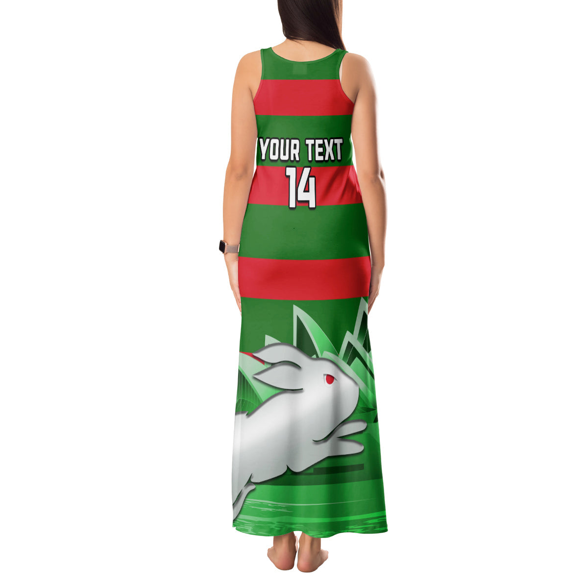 Custom Australia Day Rabbitohs Tank Maxi Dress NRL 2024 Sydney Opera House With Map