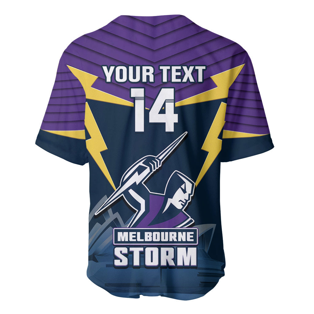 Custom Australia Day Storm Baseball Jersey NRL 2024 Sydney Opera House With Map