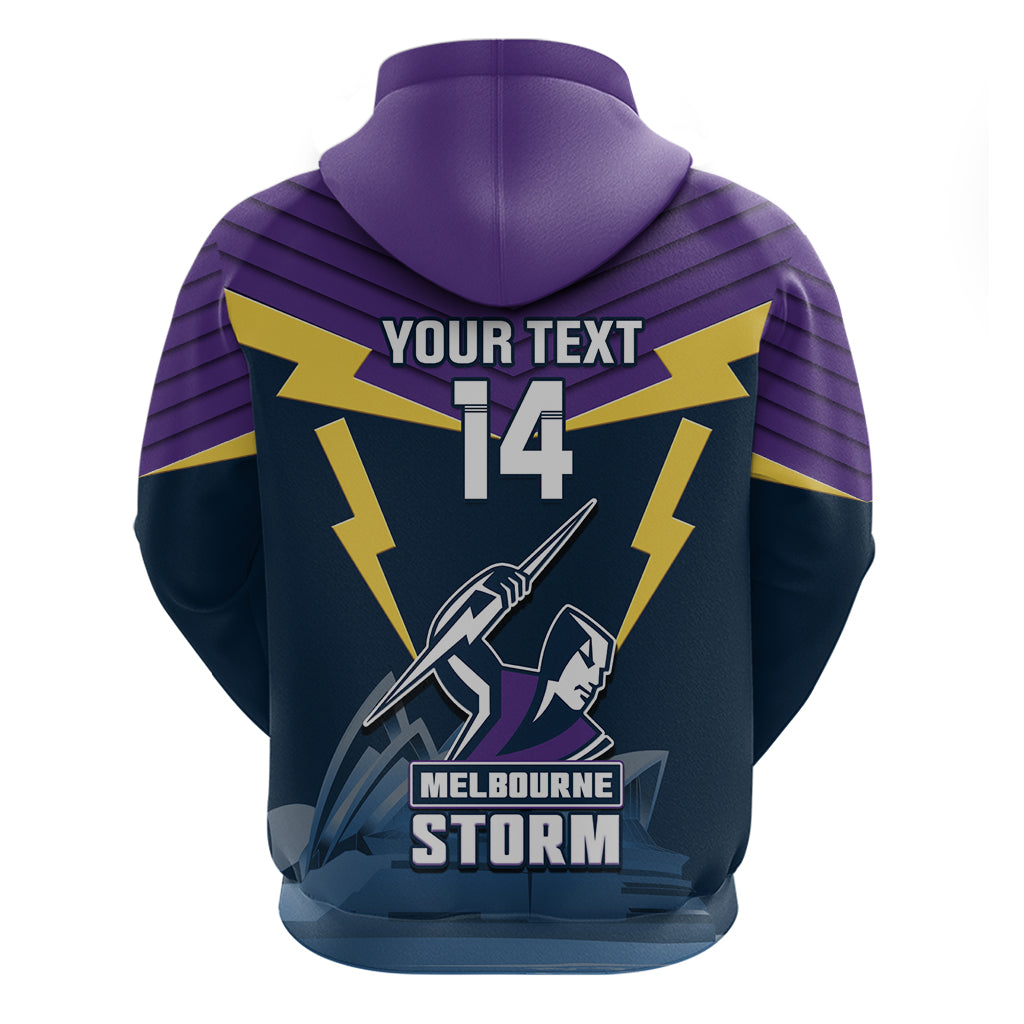 Custom Australia Day Storm Hoodie NRL 2024 Sydney Opera House With Map