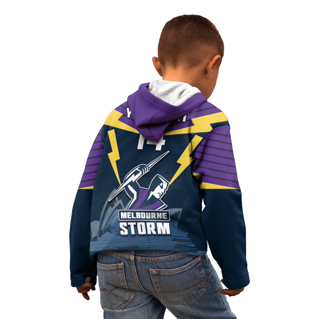 Custom Australia Day Storm Kid Hoodie NRL 2024 Sydney Opera House With Map