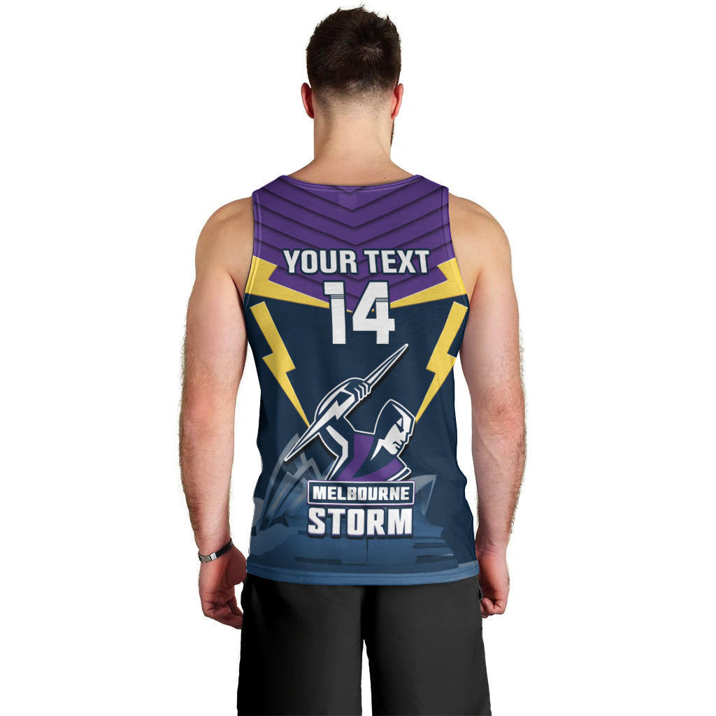 Custom Australia Day Storm Men Tank Top NRL 2024 Sydney Opera House With Map