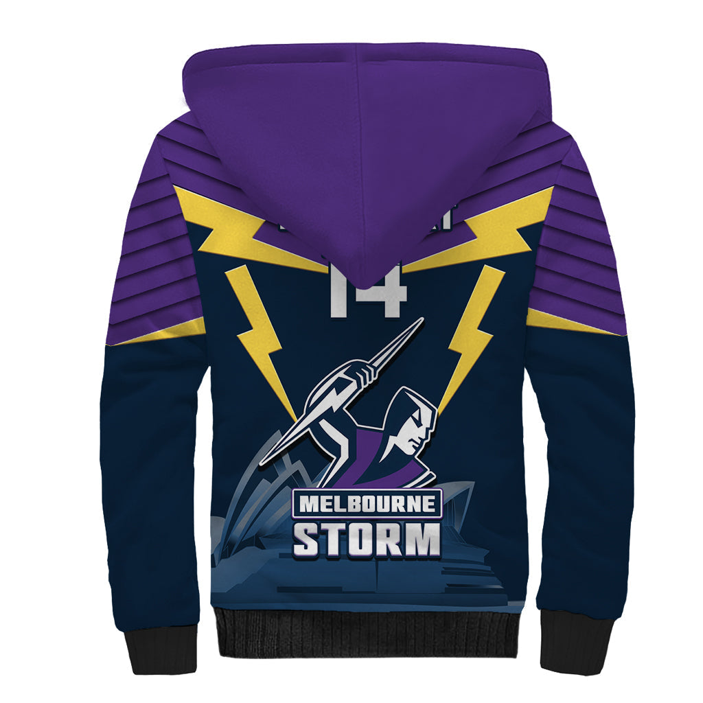 Custom Australia Day Storm Sherpa Hoodie NRL 2024 Sydney Opera House With Map