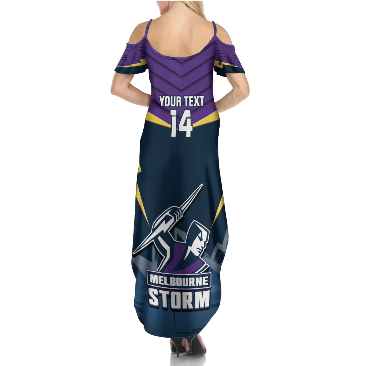 Custom Australia Day Storm Summer Maxi Dress NRL 2024 Sydney Opera House With Map