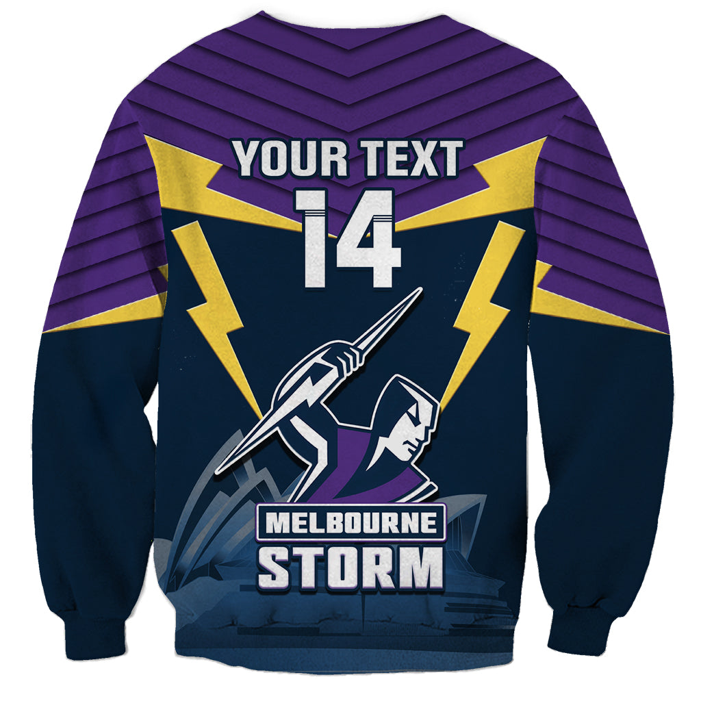 Custom Australia Day Storm Sweatshirt NRL 2024 Sydney Opera House With Map