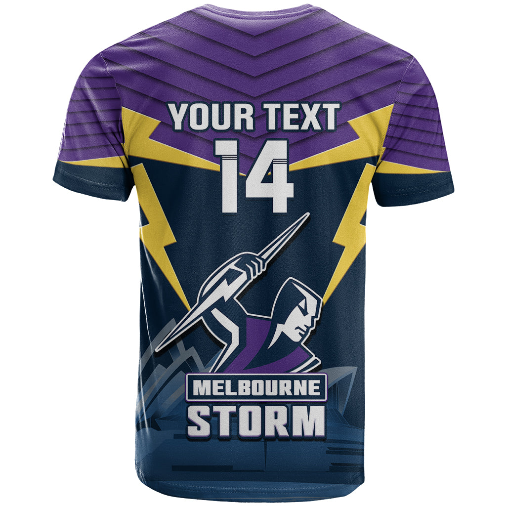 Custom Australia Day Storm T Shirt NRL 2024 Sydney Opera House With Map